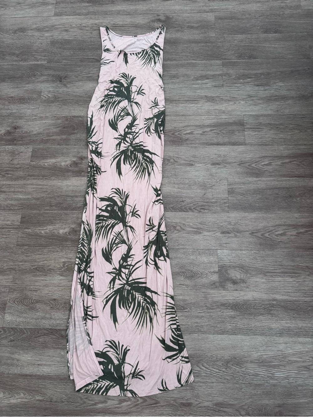 Maternity Women's Pink Palm-Print Maxi Skirt